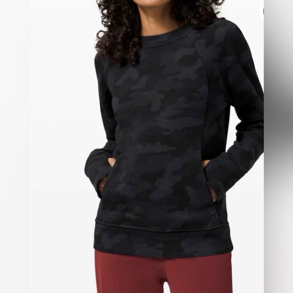 Lululemon Scuba Crew Heritage 365 Camo Deep Coal Multi Size 6